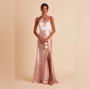 Birdy Grey Rose Gold Satin Monica Dress